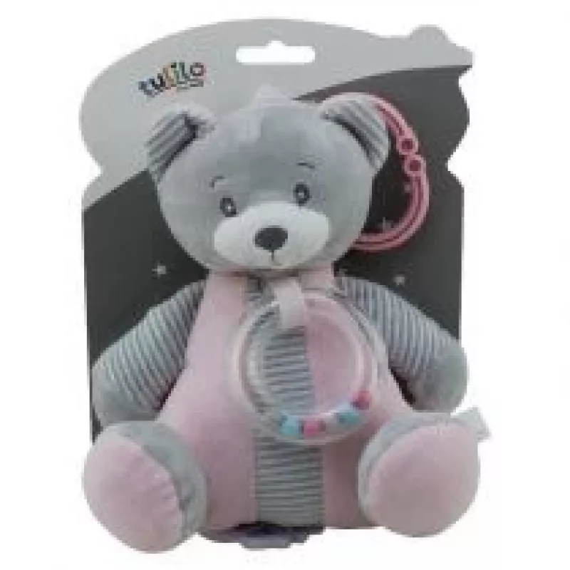 Muzyczne pudełko-zabawka TULILO 9109 Różowy Miś 18 cm - nakręcana pozytywka