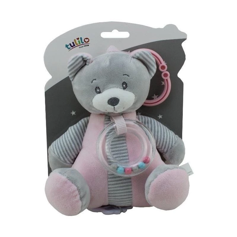 Muzyczne pudełko-zabawka TULILO 9109 Różowy Miś 18 cm - nakręcana pozytywka