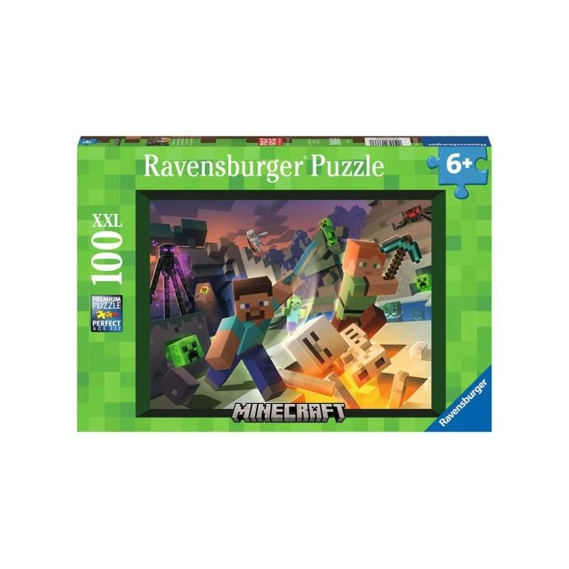 Puzzle Ravensburger Minecraft 100 elementów Gra wideo