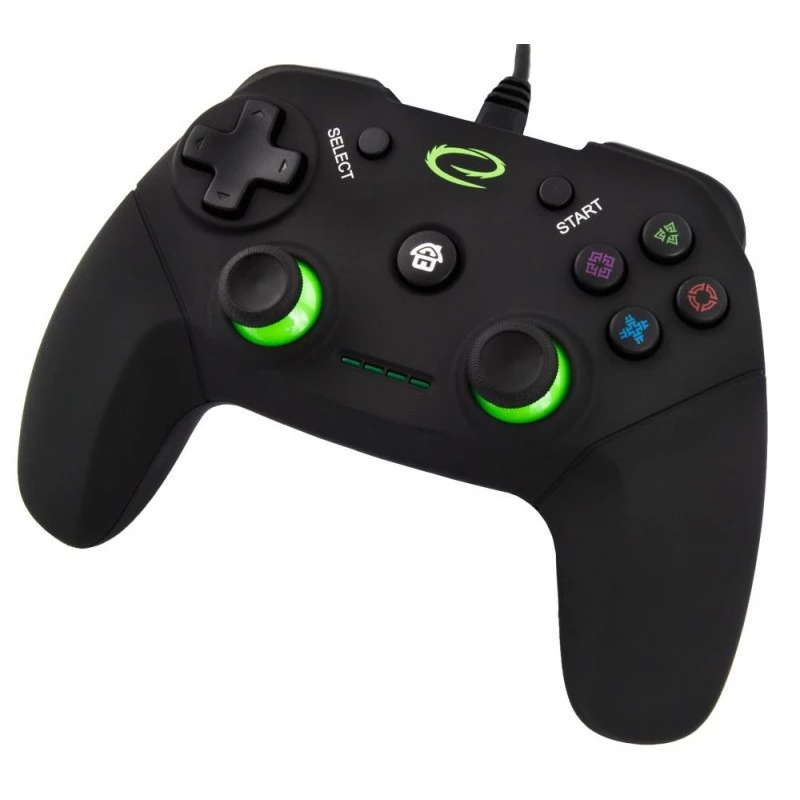 Gamepad ESPERANZA EGG110K przewodowy USB z wibracją, 12 przycisków, kabel 1,5 m — do PC i PS3