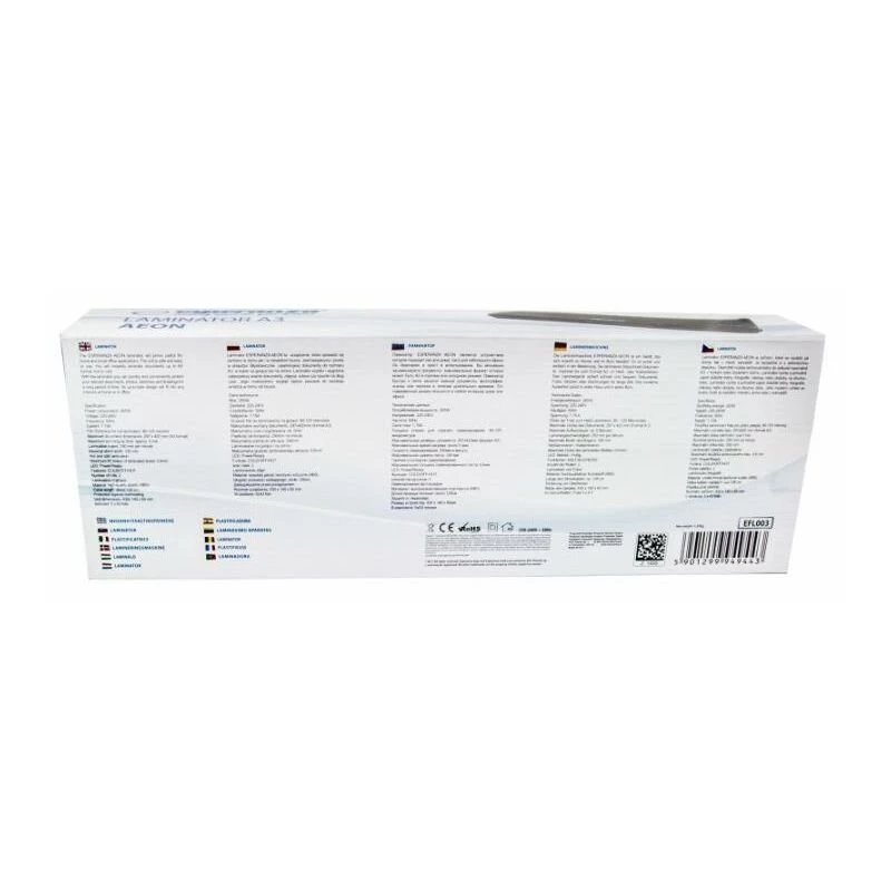 Laminator Esperanza EFL003 – do laminacji na zimno/gorąco, 250 mm/min, czarny