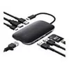 Stacja dokująca do laptopa AUKEY CB-C71 — 3x USB‑C (USB 3.2 Gen1), HDMI, RJ‑45, MicroSD, USB PD 100 W, kabel 0,15 m, czarna