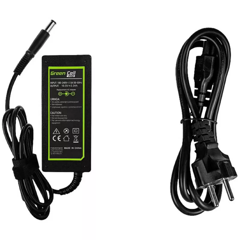 Green Cell AD07AP Ładowarka AC Adapter do Dell 19.5V 3.34A 65W / 7.4mm-5.0mm