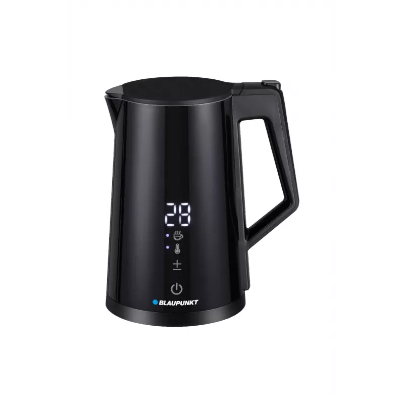 Czajnik elektryczny BLAUPUNKT EKD601, 1,7 L, 2200 W, regulowana temp. 40–100 °C, czarny, stal nierdzewna