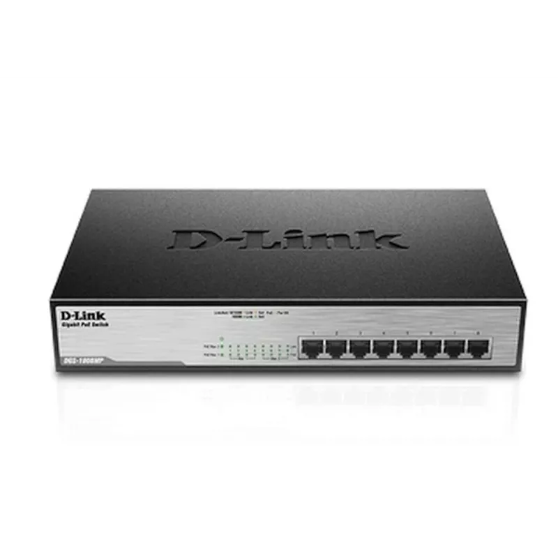 Niezarządzalny przełącznik D-Link DGS-1008MP 8-portowy desktop Gigabit z maks. PoE