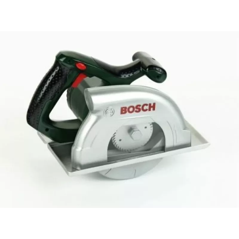 Theo Klein 8421 Piła tarczowa Bosch I Zasilana bateriami z ruchem obrotowym, funkcjami świetlnymi i dźwiękowymi I Wymiary: 23 cm x 16 cm x 14,5 cm I Zabawka dla
