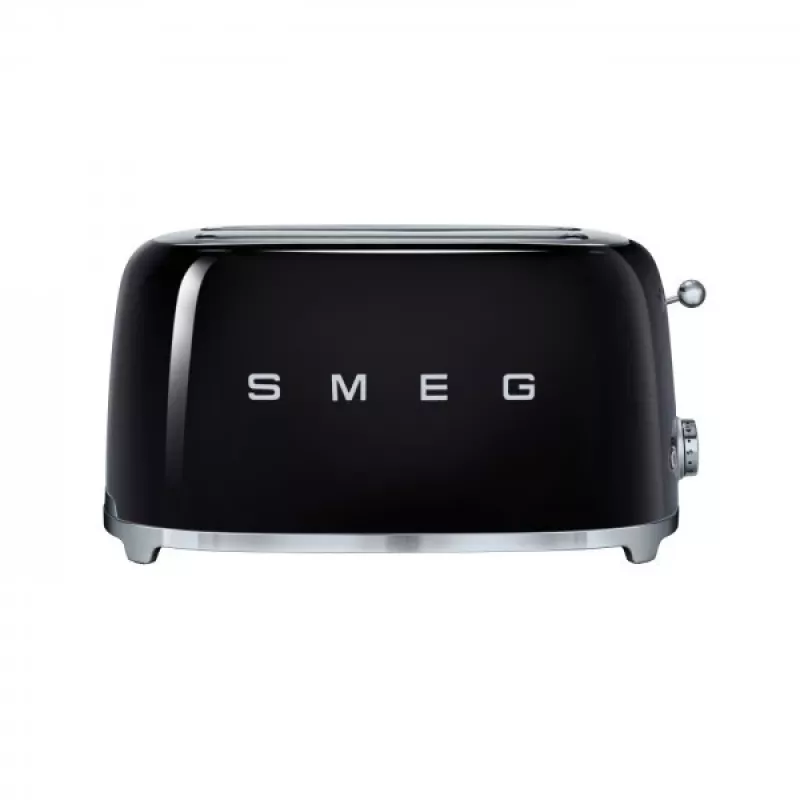 Smeg - TSF02 Toster 4 kromki - Czarny/lakierowany/WxSxG 41x20,8x21,5 cm/6 stopni opiekania/1500W