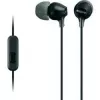 Sony MDR-EX15AP, przewodowy, 8 - 22000 Hz, połączenia/muzyka, 3 g, zestaw słuchawkowy, czarny
