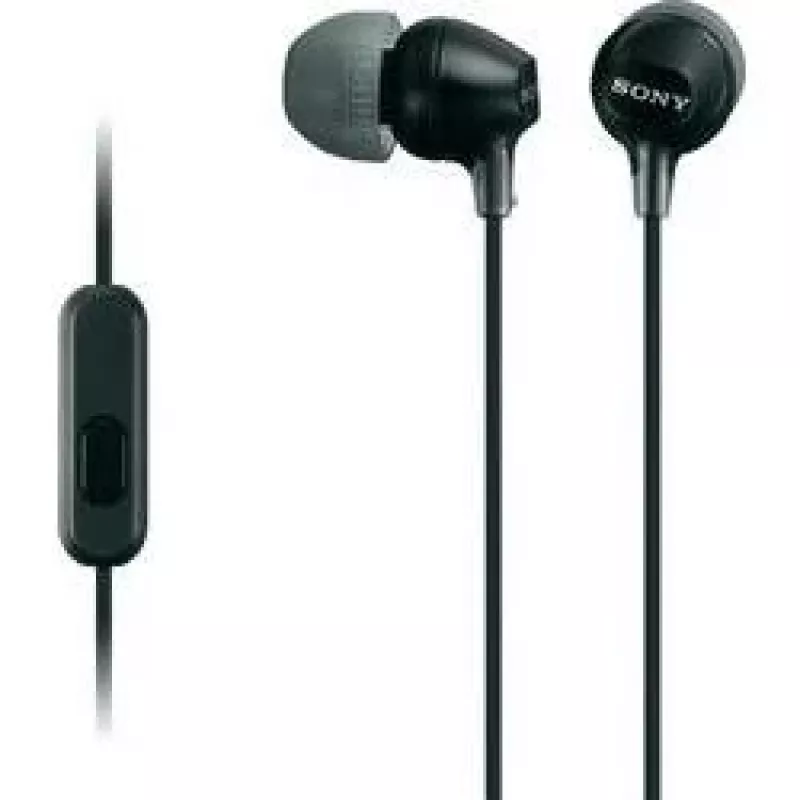 Sony MDR-EX15AP, przewodowy, 8 - 22000 Hz, połączenia/muzyka, 3 g, zestaw słuchawkowy, czarny