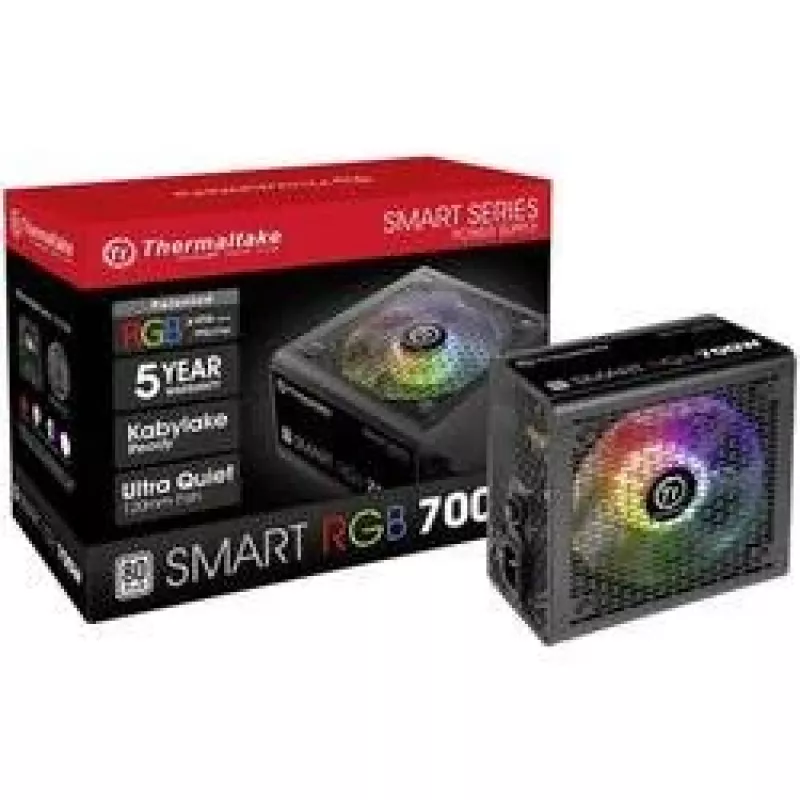 Zasilacz Smart 700W RGB, 80PLUS, 230V EU, 2xPEG, 120mm, Single Rail