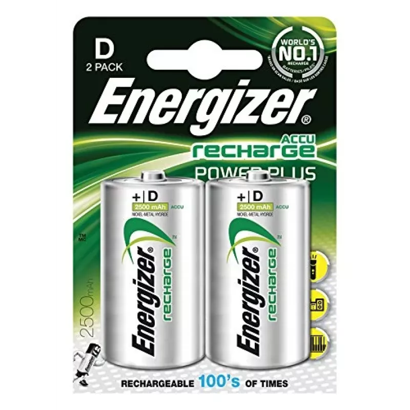 Baterie Energizer NiMH Akumulatorowe D 2500mAh - 2 sztuki