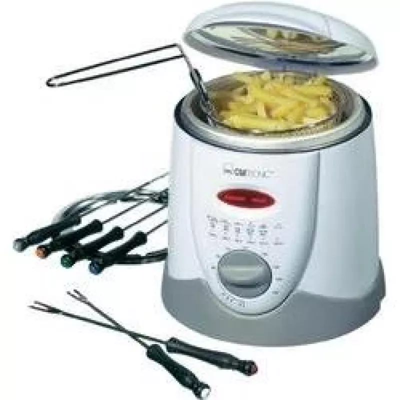 Clatronic FFR 2916 Pojedyncza 1 L Wolnostojąca 900 W Frytkownica Szary, Biały