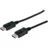 Kabel połączeniowy DisplayPort z zatrzaskami 1080p 60Hz FHD Typ DP / DP M / M czarny 1m