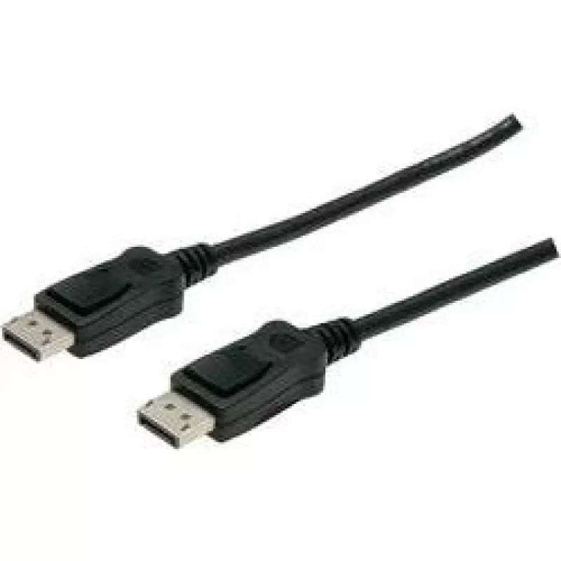 Kabel połączeniowy DisplayPort z zatrzaskami 1080p 60Hz FHD Typ DP / DP M / M czarny 3m