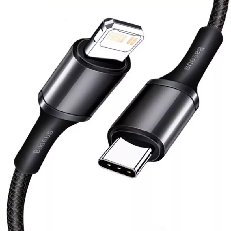 Baseus High Density Braided kabel Type-C to Lightning, PD, 20W, 1m (czarny)
