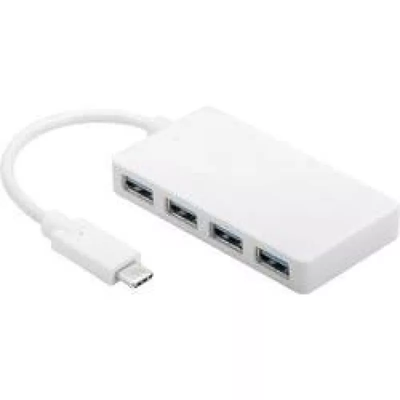 Wentronic Goobay USB-C™ 4x Multiport Adapter, biały - gleichzeitiger Connector of 4x USB 3.0 A-Socket to USB-C™ Plug (66274)