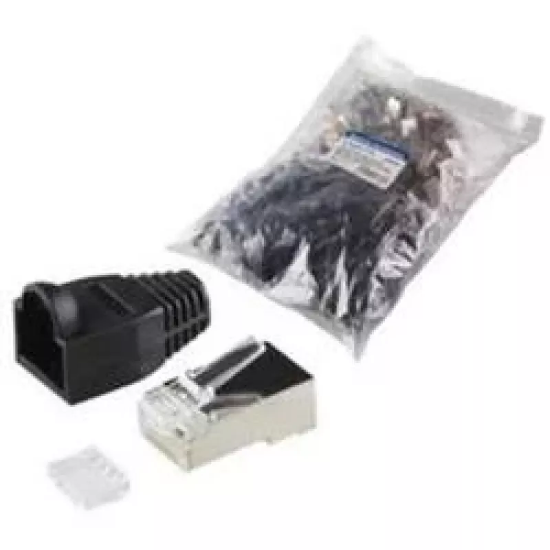 Złącze przewodowe RJ45 LogiLink MP0022 Czarny Przezroczysty