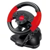 Kierownica do gier ESPERANZA EG103 — PC/PS2/PS3, 13 przycisków, wibracje, akcelerometr, czarno-czerwona