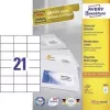 Avery - Etykiety - Białe - 42,3 x 70 mm 2100 etykiet (100 arkuszy x 21) (3652)