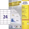 Uniwersalne etykiety 70x35mm InkjetLaserCopy A4 100 arkuszy 2400 szt. Białe