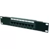 Panel krosowy 10 8 portów, Cat5e, U/UTP, 1U, czarny (kompletny)