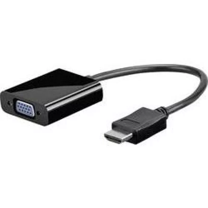 Wentronic Goobay HDMI / VGA Adapter [1x HDMI-Stecker - 1x VGA-Buchse, Klinkenbuchse 3.5 mm] Schwarz Goobay (68793)