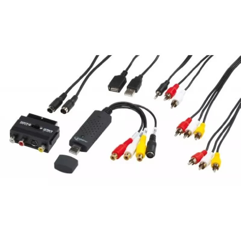 Gembird UVG-002 Przechwytywacz audio/wideo (Composite Video/Stereo RCA/SCART-S-Video, USB 3.0)