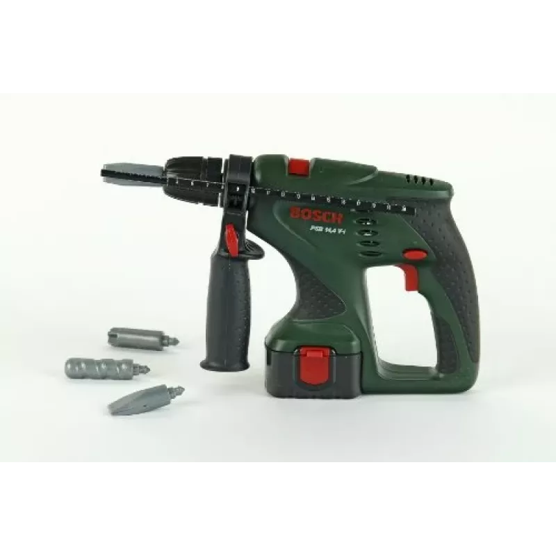 Theo Klein Dziecięca wiertarka udarowa Bosch, efekty dźwiękowe i świetlne, zabawa w role