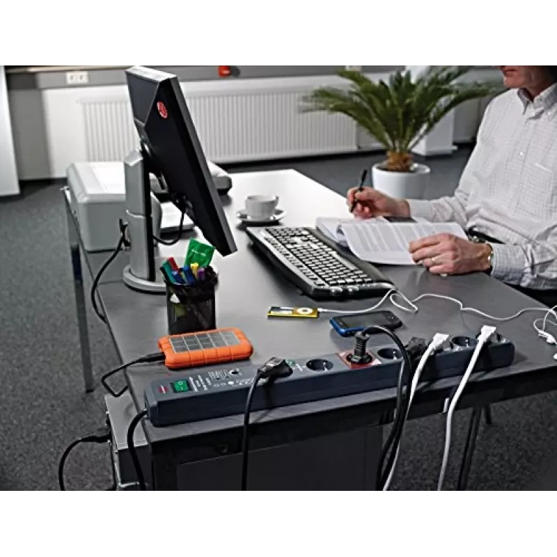 Brennenstuhl 1159490936 Przedłużacz zasilający 3 m 8 gniazd AC Antracyt