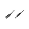 Wentronic Goobay Przedłużacz jack 3,5 mm, czarny, 5 m - wtyk jack 3,5 mm (3-stykowy, stereo) > gniazdo jack 3,5 mm (3-stykowe, stereo) (50090)