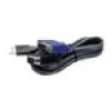 TRENDnet TK CU10 - klawiatura- / Video- / mysz- (KVM-) kabel - USB Type A, 4-pin, HD-15 (M) - HD-15 (M) - 3,1m - Czarny (TK-CU10)