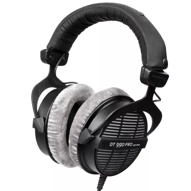 Słuchawki studyjne Beyerdynamic DT 990 PRO 250 Ω — zamknięte, nauszne, przewodowe, kabel 3 m, 96 dB, 5–35 kHz