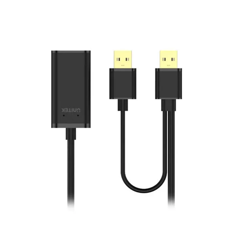 UNITEK Y-278 kabel USB USB 2.0 10 m 2 x USB A USB A Czarny
