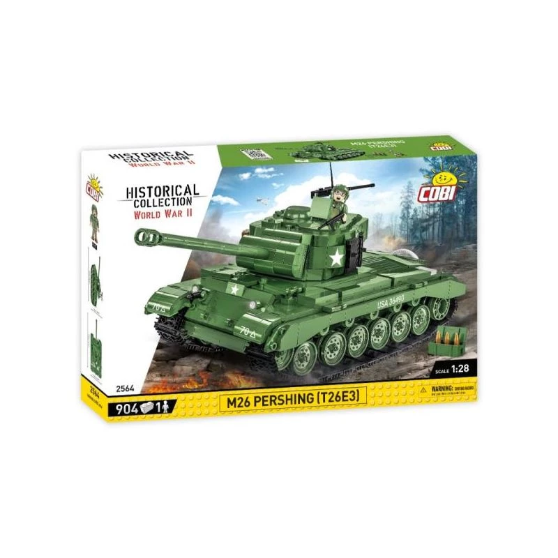 Zestaw konstrukcyjny COBI M26 Pershing T26E3 904 elementy Plastik dla dzieci od 3 lat