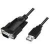 LogiLink AU0048A Kabel szeregowy czarny 1,5 m USB A DB-9