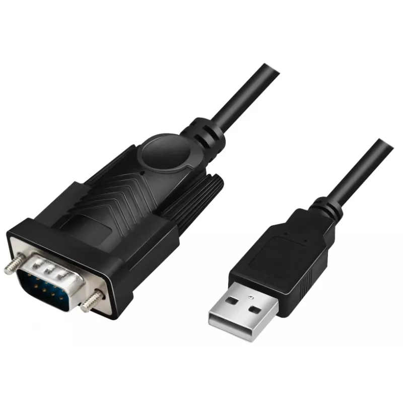 LogiLink AU0048A Kabel szeregowy czarny 1,5 m USB A DB-9