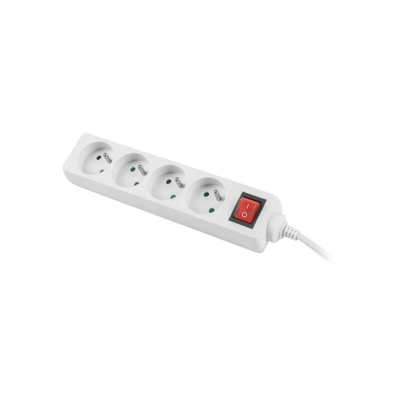 Listwa zasilająca Lanberg PS1-04E-0150-W 1,5 m 4 gniazda AC Do użytku wewnętrznego Biała
