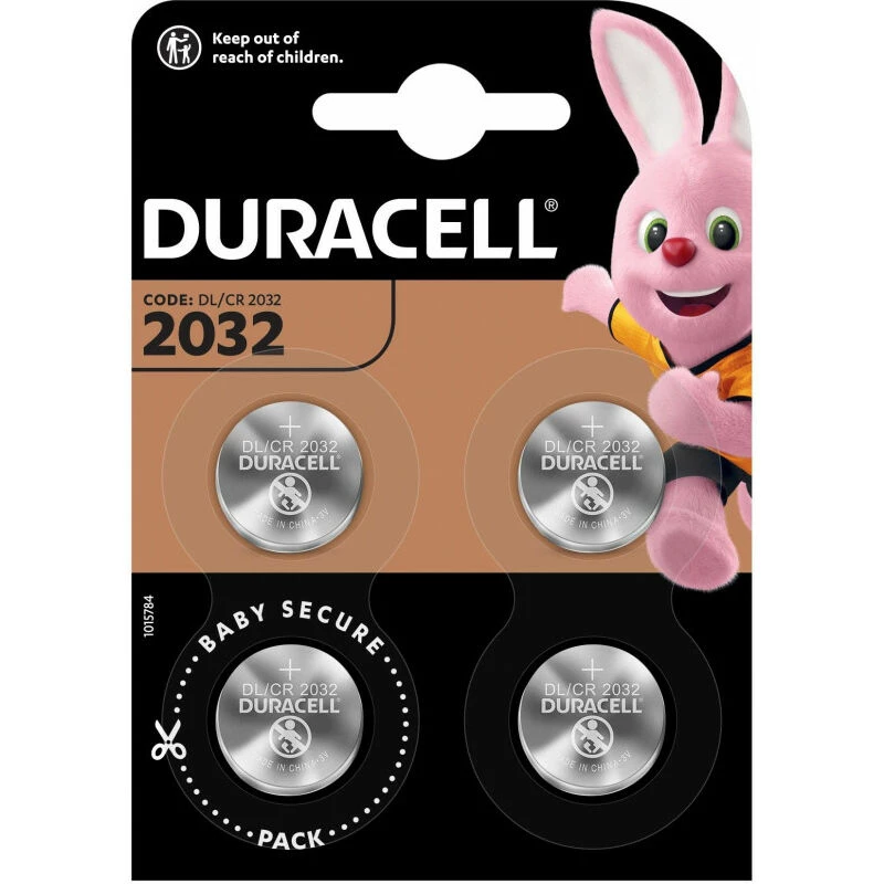 Bateria pastylkowa Duracell CR2032 3V litowa — zestaw 4 sztuk
