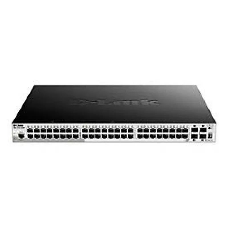 D-Link 52-portowy Gigabitowy Stackowalny Przełącznik Zarządzany POE z 4 x 10G SFP+