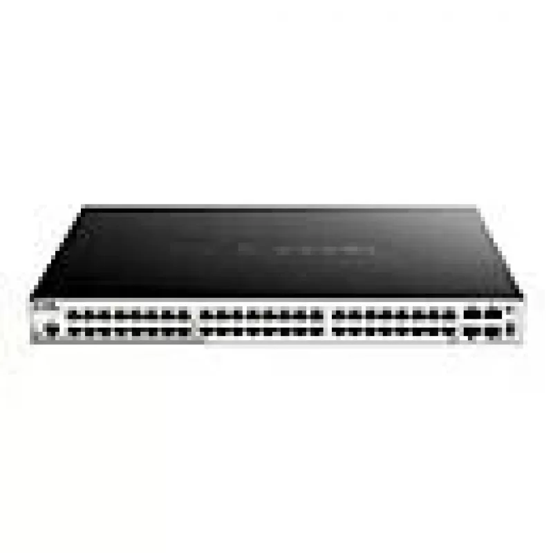 D-Link 52-portowy Gigabitowy Stackowalny Przełącznik Zarządzany POE z 4 x 10G SFP+