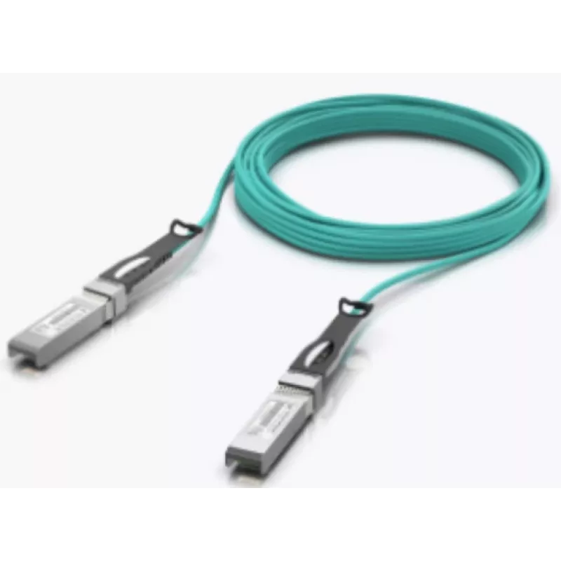 Kabel światłowodowy/AOC UBIQUITI UACC-AOC-SFP10-5M SFP+ do SFP+, 10 Gbit/s, 5 m, 850 nm, płaszcz PVC, akwamaryna