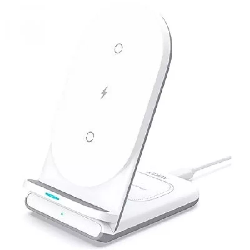 AUKEY LC-A2-WT Ładowarka wewnętrzna USB szybkie ładowanie bezprzewodowe biała