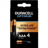 Duracell OPTIMUM alkaliczne baterie AAA, opakowanie 4 szt. — długotrwała moc do małych urządzeń