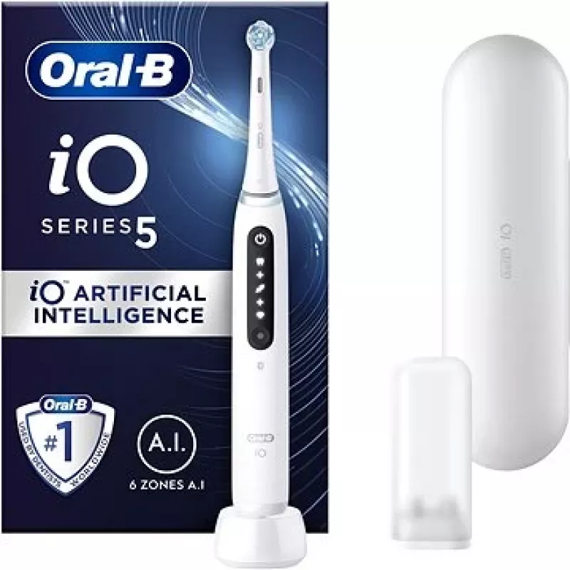 Oral B IO5 Szczoteczka elektryczna z etui Quite biały 1 szt.