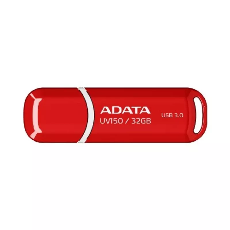 Pamięć flash USB ADATA DashDrive UV150 32GB, USB Type-A 3.2 Gen 1, czerwona, konstrukcja z nasadką