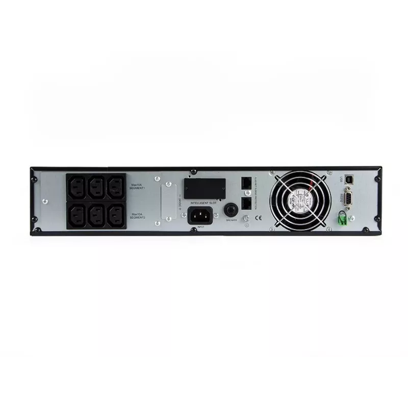 Zasilacz awaryjny zielony Cell UPS13 — zasilacz UPS online z podwójną konwersją, 1000 VA / 900 W, czysty sinus, 6 gniazd AC, LCD, 2×12V 9Ah