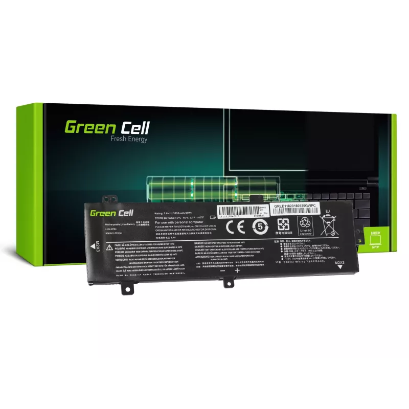 Bateria zielony Cell LE118 do Lenovo Ideapad 310-15 (7.6V, 3500mAh, 4-ogniwowa, LiPo, czarna)