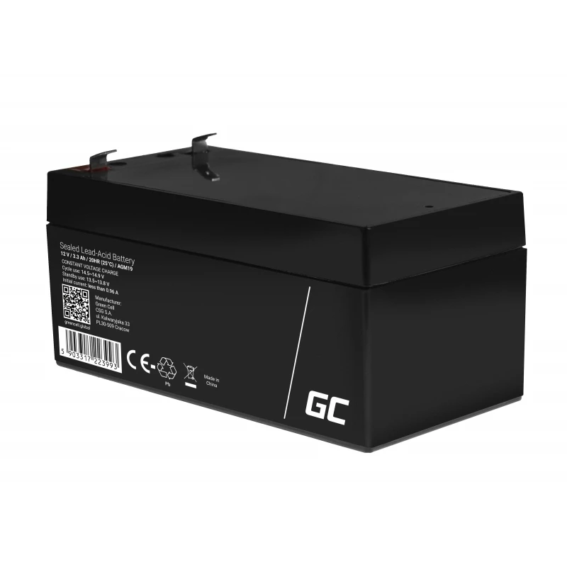 zielony Cell AGM19 bateria UPS Sealed Lead Acid 12 V 3.3 Ah