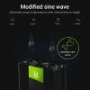 Przetwornica napięcia zielony Cell INV10 2000 W, 12 V DC na 230 V AC, wyjście typu C, 50 Hz, czarna