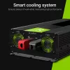 Przetwornica napięcia zielony Cell INV10 2000 W, 12 V DC na 230 V AC, wyjście typu C, 50 Hz, czarna